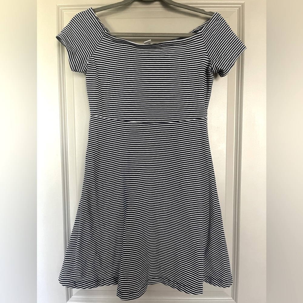 Navy striped dress